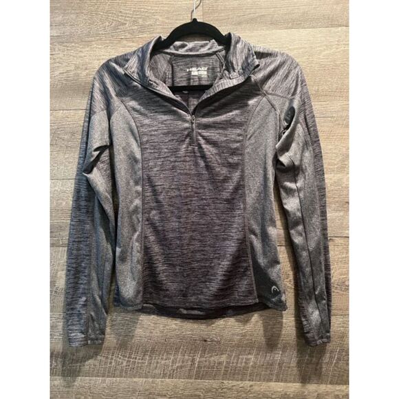 HEAD Women’s Gray 1/4 Zip Athletic Pullover Top Size XS Workout Running - Picture 1 of 5